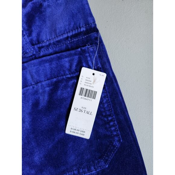 NWT Maeve The Colette Cropped Wide-Leg Velvet Pants Size 26 Tall Blue #7F413 - Picture 9 of 13